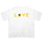 コチ(ボストンテリア)のボストンテリア(月LOVE)[v2.8k] オーバーサイズTシャツ