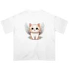 Vasetti_pressの可愛いねこ天使 Oversized T-Shirt