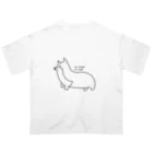 rumaimoのno corgi no life オーバーサイズTシャツ