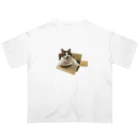 肉球書庫（絵）のムキムキ猫ちゃん オーバーサイズTシャツ