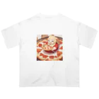 がみみしょつぷのピザを食べるデブ オーバーサイズTシャツ