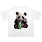 缶ビールパンダの缶ビールパンダ Oversized T-Shirt