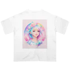 でぃーぷのPASTEL COLOURS GIRL Oversized T-Shirt