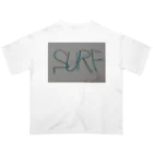 SURF810のSURF 文字(青影) オーバーサイズTシャツ