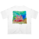 onmycolorの楽描き店のめんだぁこさん オーバーサイズTシャツ