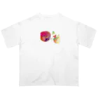 onmycolorの楽描き店のそばかすこちゃん on ball オーバーサイズTシャツ