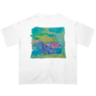 onmycolorの楽描き店のはこぷく代さん オーバーサイズTシャツ