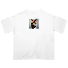 den_hartの我慢顔の三毛猫くん Oversized T-Shirt