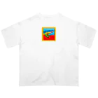 Ikujipappaのカラフルクロコダイル Oversized T-Shirt