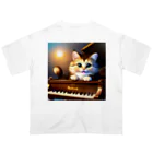 kitten pianistの子猫ピアニスト-1 オーバーサイズTシャツ