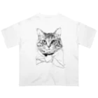 猫竹（nekotake)のペン画のしましま猫ちゃん Oversized T-Shirt