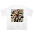 kuri_AMERICANのバイクに乗ったラットフィンク オーバーサイズTシャツ