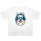 dogsdream8246の夏楽ハスキー オーバーサイズTシャツ