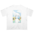 Breezeの青空と向日葵と Oversized T-Shirt