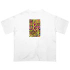 動物絵 Jamanakocic storeのJamanakocic カラフルアート Oversized T-Shirt