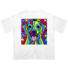 nakagawa-kikakuの奇抜なアート風の可愛い犬のグッズ Oversized T-Shirt