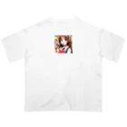 🎨デザイン宮殿🛍️のヘッドホン美少女 オーバーサイズTシャツ