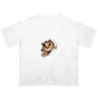 ただの猫好きのWhite Free Cute Funny Cat T-shirt Oversized T-Shirt