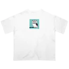 Owlのキュートなフクロウ オーバーサイズTシャツ