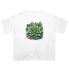 green artist のプランツパラダイス多肉 オーバーサイズTシャツ