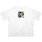 e-necoshopの驚愕する猫さん！ オーバーサイズTシャツ