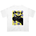 akitadaijinの黒猫パンチ オーバーサイズTシャツ