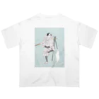 keeeeeep smilingのバレエ男子とバレエ猫 Oversized T-Shirt