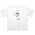 moy024のうさうさもい オーバーサイズTシャツ