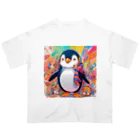 aki7sの笑顔のペンギン オーバーサイズTシャツ