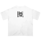 teru8376のイラスト　猫 Oversized T-Shirt