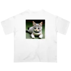 フリーダムの座る猫 オーバーサイズTシャツ