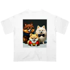 Pom-Dog'sのポメラニアンファミリー Oversized T-Shirt