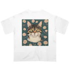 maeken work shopipのねこライフ オーバーサイズTシャツ