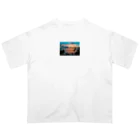 KSK SHOPの海と夕陽のコントラスト Oversized T-Shirt