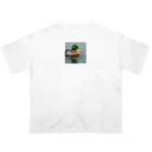 千裕アトリエ（いつもありがとう）のオシドリ (Mallard Duck) Oversized T-Shirt