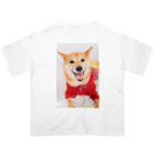 柴犬グッズ専門店 あられ堂の柴犬　スマイル001 オーバーサイズTシャツ