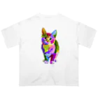 フリーウェイ(株式会社)の猫のイラストグッズ Oversized T-Shirt