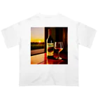 ミウ&ゆうの部屋のワインで一杯 Oversized T-Shirt