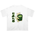 月笛亭のお疲れ様ねこさん オーバーサイズTシャツ