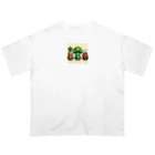 ワワジジドットクラブのドットヒーローになる野菜達A Oversized T-Shirt