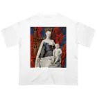 世界美術商店の聖母子と天使たち / Virgin and Child Surrounded by Angels オーバーサイズTシャツ