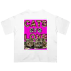 catsdogssweetのCATS are LOVE Oversized T-Shirt