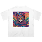 キョロ吉の猫　情熱 オーバーサイズTシャツ