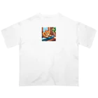 koba777のドット絵スナドリネコ Oversized T-Shirt