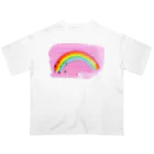 nomumyのピンク空と虹🌈 オーバーサイズTシャツ