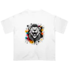 リトルスター・クローゼットの#laughing animal art Oversized T-Shirt