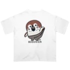 イラスト MONYAAT の履いてる？ 80DENIER タイツを履いたスズメ　大きめ Oversized T-Shirt