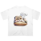 amakanaのまる耳ねこのほっこり時間 Oversized T-Shirt