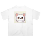 可愛いチワワグッズショップのホワイトチワワちゃん オーバーサイズTシャツ