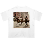 うまうまのclassic horse オーバーサイズTシャツ